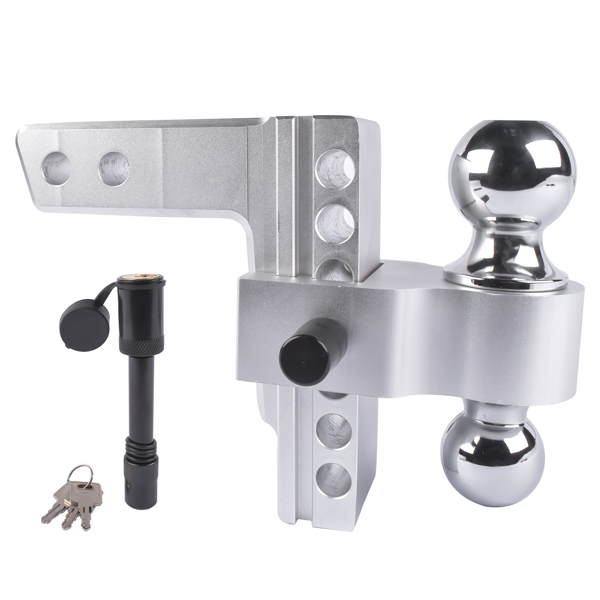 Adjustable Trailer Hitch Fit 2" inch Receiver, Aluminum Rapid Hitch 6" Drop/Rise