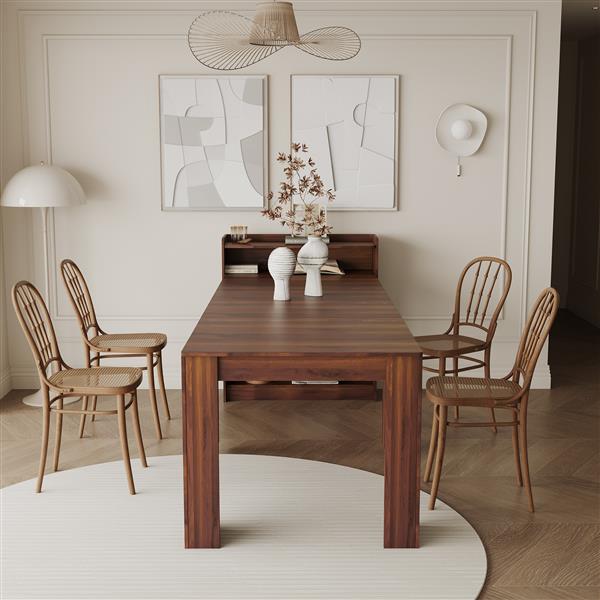 Modern Extendable Dining Table with Storage