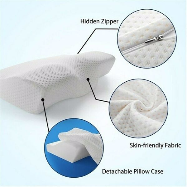 Memory Foam Kopfkissen Nackenkissen Orthopädisch Nackenstützkissen Schlafkissen