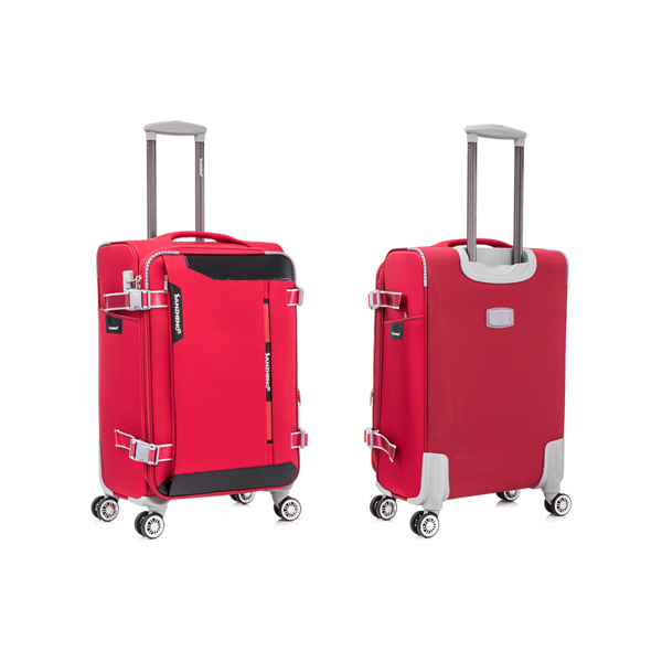 Softside Upright Luggage Set Expandable, Lightweight,4-Piece (20//24/28/32) ,Red