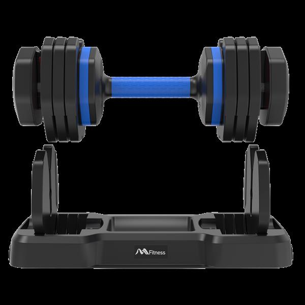 Adjustable Dumbbell - 55lb Single Dumbbell with Anti-Slip Handle, Fast Adjust Weight by Turning Handle with Tray, Exercise Fitness Dumbbell Suitable for Full Body Workout