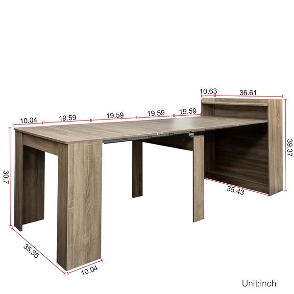 Modern Extendable Dining Table with Storage