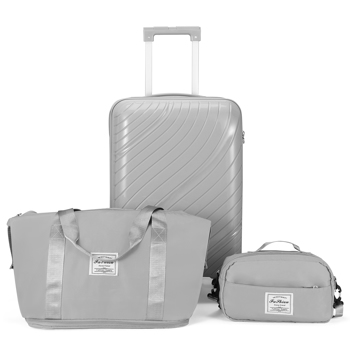 Luggage Sets 3 Piece, PP Luggage Set, Suitcases with Wheels, Hardside Hard Shell Travel Luggage with TSA Lock