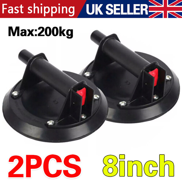 2PC 8" Vacuum Suction Cup for Glass Tile 400kg Bearing Pads Lifter Sucker