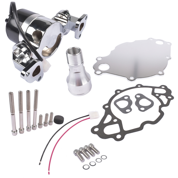 Electric Water Pump Kit Chrome for Small Block Ford 289 302 High Volume Flow