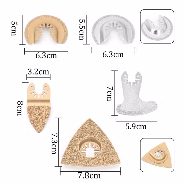 5tlg Sägeblatt Multifunktionswerkzeug Zubehör Set Fein Bosch Makita Multitool DE