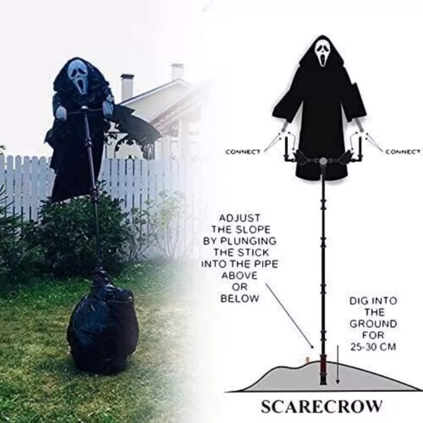 Ghosts Halloween Decorations Outdoor Scream Scarecrow Flying Scary Ghostface