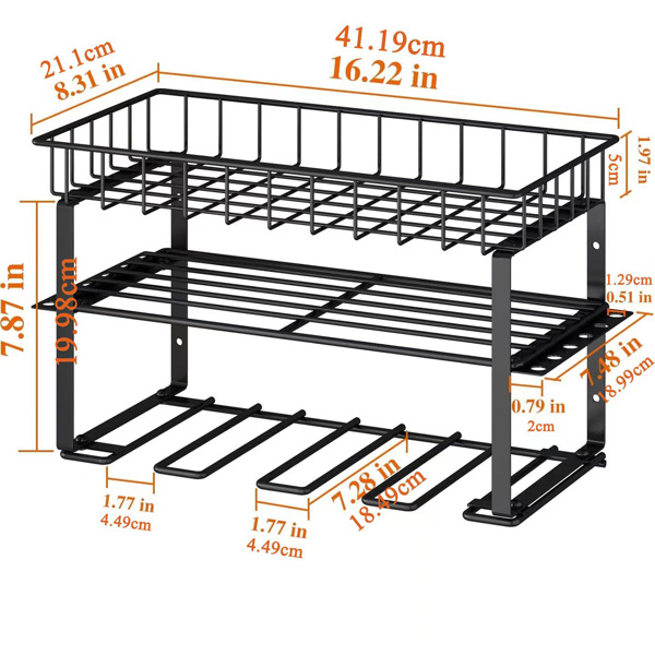 Electric tool organizer, wall mounted drill frame with 2 side nail plates, 3-layer garage organization floating wireless heavy-duty tool organizer practical rack with 4 drill bit holders