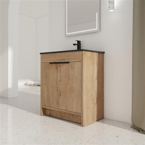 30"  Bathroom Cabinet With Basin & 2 Soft-Close Cabinet Door