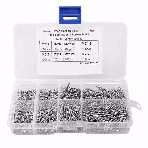 800 PCS Stainless Steel Wood Screw Assortment Self Tapping Small Metal Screws UK