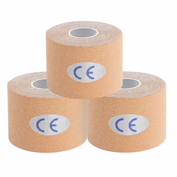 3 Pack Kinesiology Tape KT Muscle Strain Injury Support Physio Sports 5cm x 5m