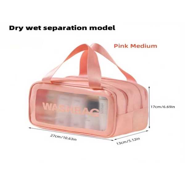 Fashionable Travel Makeup Bag With PVC Lining, Letter Design Handbag Perfect For Gym, Business, Or Travel