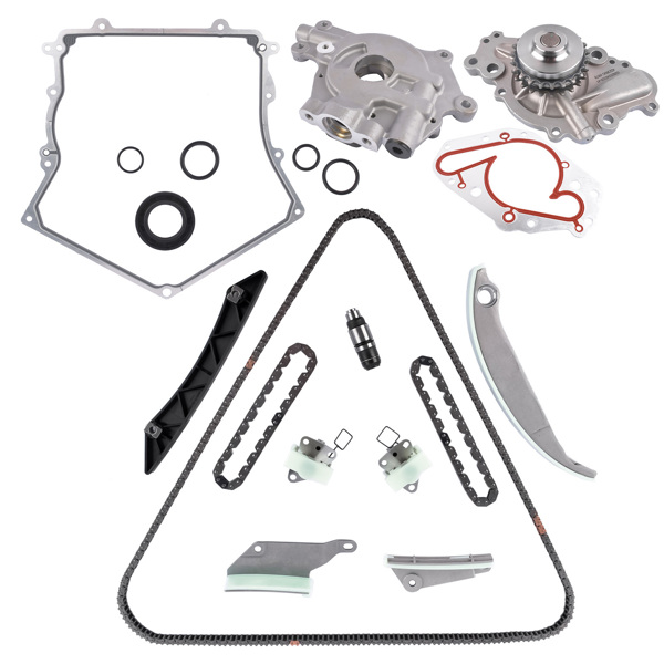 Timing Chain Kit Cover Gasket Water Pump Oil Pump for 09-10 Dodge Chrysler 2.7 4892349AA 4663674AF 4792443AB 68137973AA 4892350AA 4892351AA TCS45035 4663745AB