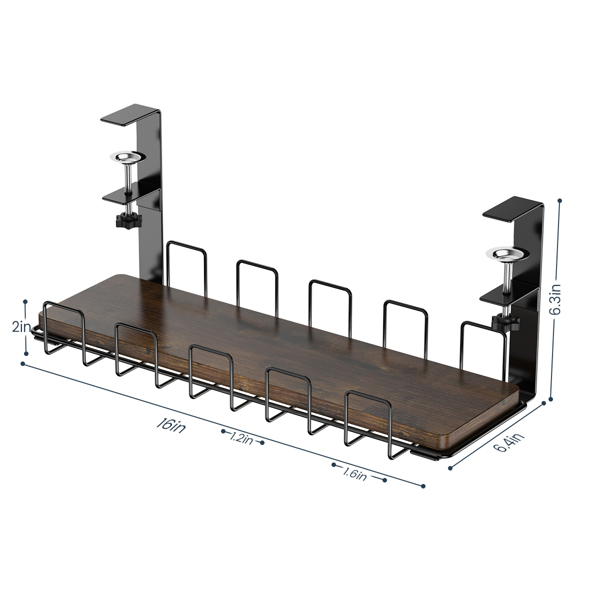 Under Desk Cable Management,  Under Table Wire Management Tray, Desk Wire Management Organizer, Cable Tray Under Desk, for Desk Office Computer Cable Rack, No Need to Drill Holes