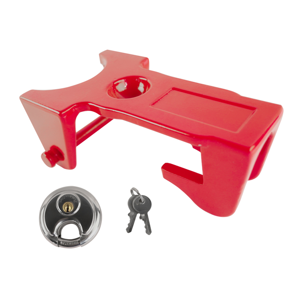 Red Gooseneck Trailer Hitch Locks Model Coupler Trailer Lock TL50 for Heavy Trailers