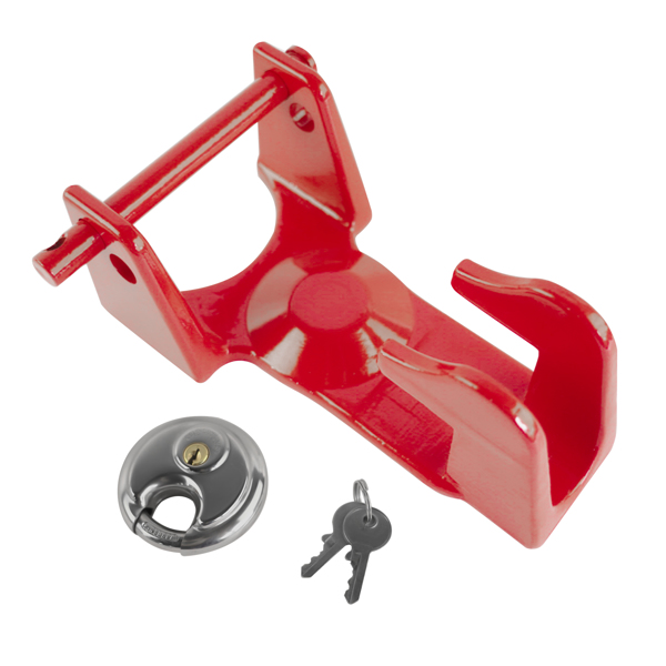 Red Gooseneck Trailer Hitch Locks Model Coupler Trailer Lock TL50 for Heavy Trailers