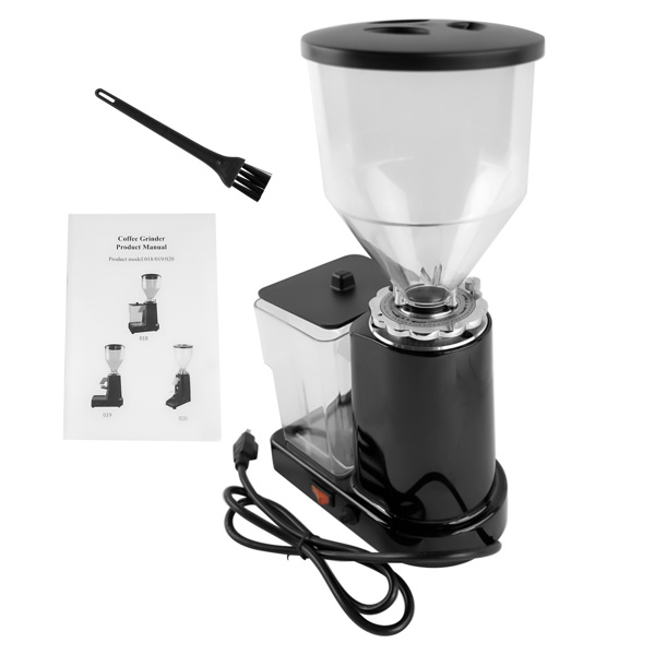 Black Electric Coffee Bean Grinder 35oz Flat Burr Coffee Grinder with 19 Grinding Settings