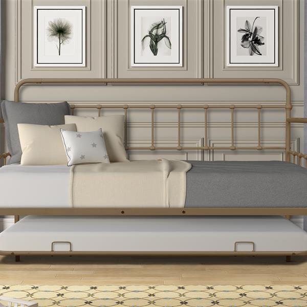 Metal Frame Daybed with trundle