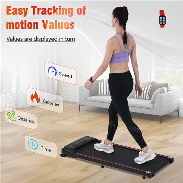 NEW Walking Pad Under Desk Treadmill for Home Office -2.5HP Walking Treadmill With Incline 0.5-4MPH 265LBS Capacity Treadmill for Walking Running - Wristband Remote