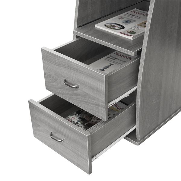 Complete Computer Workstation Desk With Storage, Grey