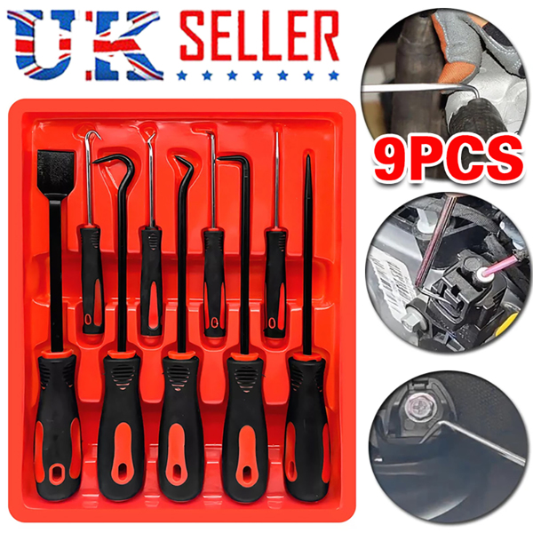 9PCS Profession Scraper Hook And Pick Tool Set O Ring Seal Removal Set&Mini Hook