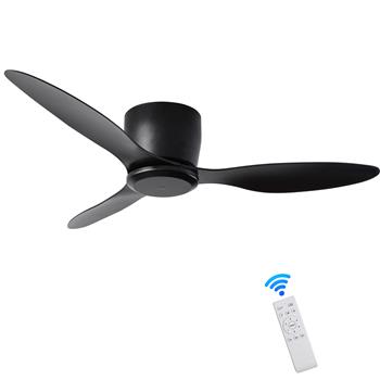 42\\" Flush Mount Ceiling Fan without  light,  3 Reversible Blades, with 6 Speeds Reversible DC Motor,Low Profile  Ceiling Fan with no light for Living Room Kitchen Bedroom