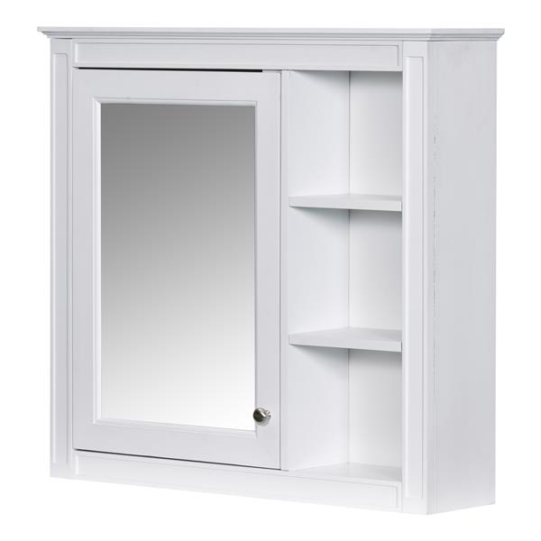 30'' x 28'' Medicine Cabinet, Wall Mounted Bathroom Storage Cabinet, Modern Bathroom Wall Cabinet with Mirror,Medicine Cabinet,  Mirror Cabinet with 3 Open Shelves (Not Include Bathroom Vanity )