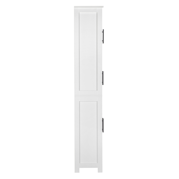 [FCH] Storage Bathroom Cabinet, 6-Door Bathroom High Cabinet, white