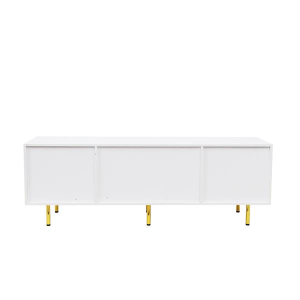 Modern warm white TV cabinet , for Living Room Bedroom