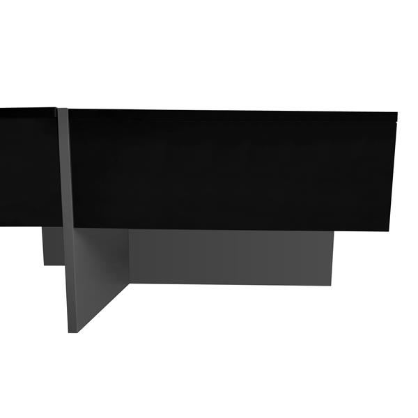 Unique Design Coffee Table with 4 Hidden Storage Compartments, Square Cocktail Table with Extendable Sliding Tabletop, UV High-gloss Design Center Table for Living Room, 31.5"x 31.5"