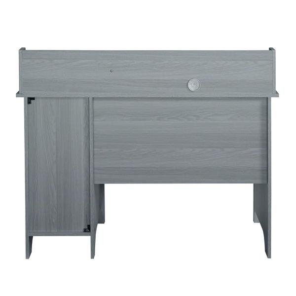 Classic Office Desk with Storage, Grey