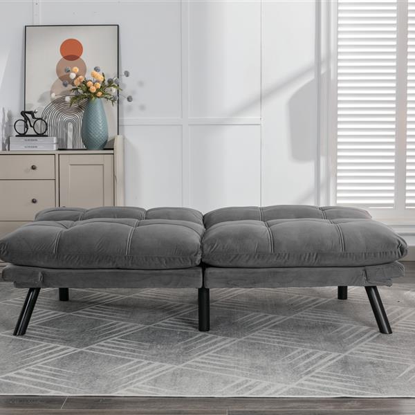 Light Grey Convertible Folding Modern sofa Bed