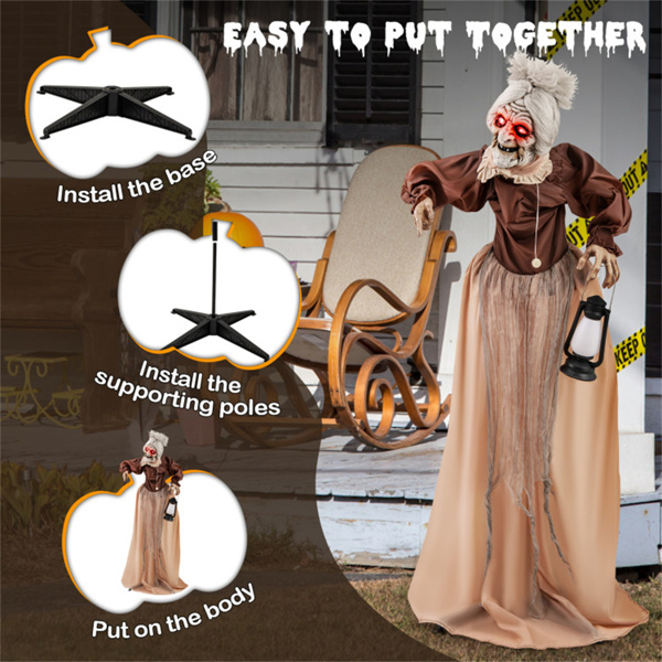 Halloween Decoration Talking Old Lady   ﻿