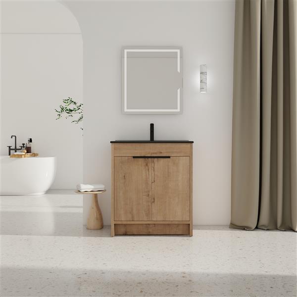 30"  Bathroom Cabinet With Basin & 2 Soft-Close Cabinet Door