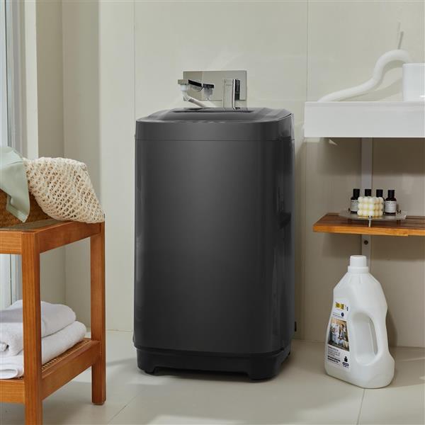 Compact home automatic washer, Maximum 2.3Cu.ft. of laundry, 8 water levels/10 programs for apartments, college dorms, RVs, camping and other places where space is limited