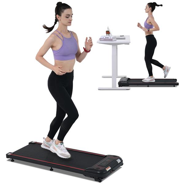 NEW Walking Pad Under Desk Treadmill for Home Office -2.5HP Walking Treadmill With Incline 0.5-4MPH 265LBS Capacity Treadmill for Walking Running - Wristband Remote