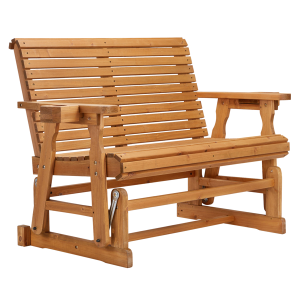 Double horizontal backrest fir garden glider chair