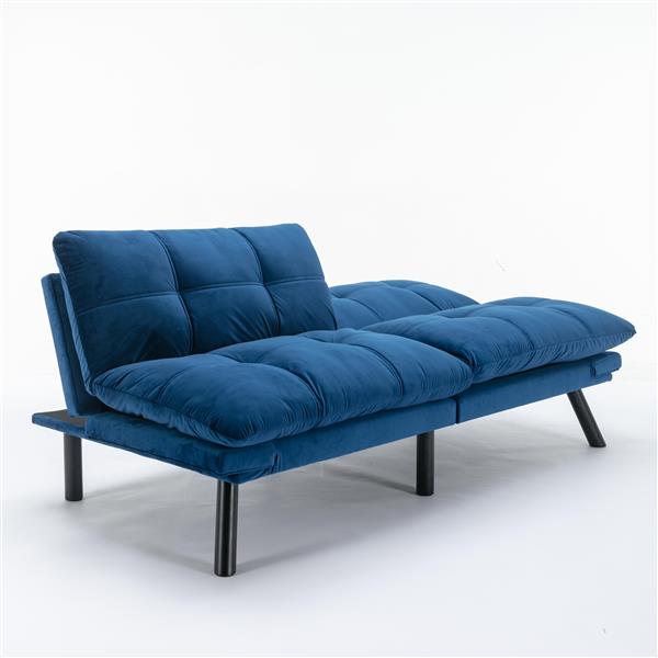 Navy Blue Convertible Folding Modern sofa Bed