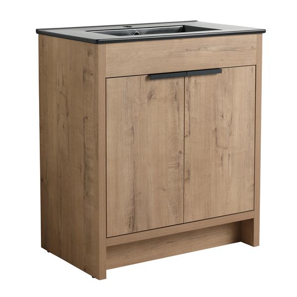 30"  Bathroom Cabinet With Basin & 2 Soft-Close Cabinet Door