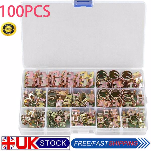 Spring Hose Clips/Clamps Mikalor Fuel Air Gas Water Pipe Self Clamping 100Pcs GB