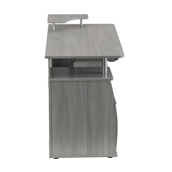 Complete Computer Workstation Desk With Storage, Grey