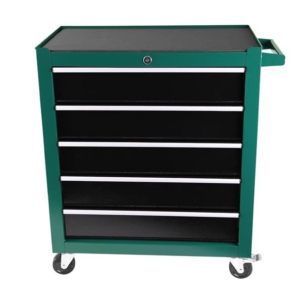 5-Drawers Rolling Tool Chest,Tool Cabinet on Wheels with Keyed Locking System and Drawer Liners,Tool Chest with Link Buckle and can be Combined to Large Cabinet Set,for Warehouse,Garage