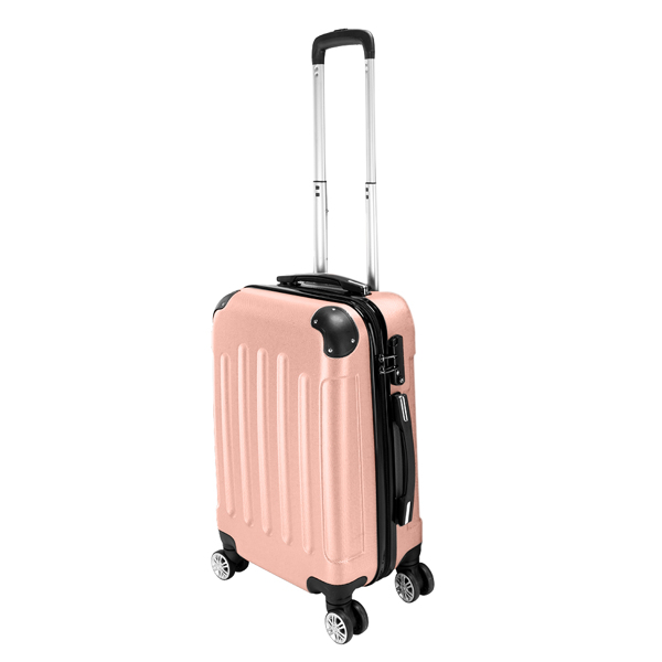 3 Pcs Suitcase Lightweight ABS Carry-on Hand Luggage 4 Spinner Wheels Trolley Case