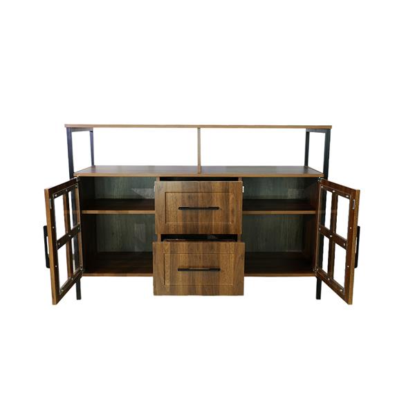 Living room shelves, with two storage rooms, storage box, modern kitchen utensils cabinet, self-service wooden storage cabinet, corridor dining room transparent glass cabinet