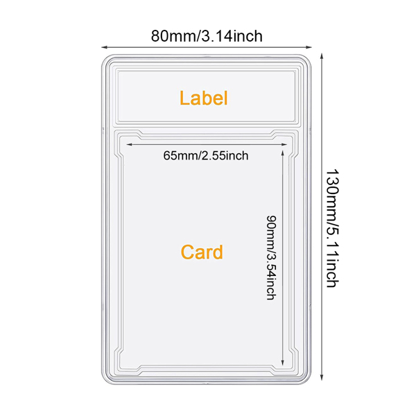 Graded Card Holder for PSA Style Slab for Trading Sports Cards Protector Case