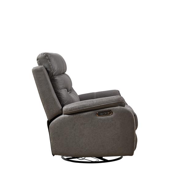 DualRocking and 240 Degree Swivel Single Sofa Seat recliner Chair  Infinite Position ,Head rest with power function