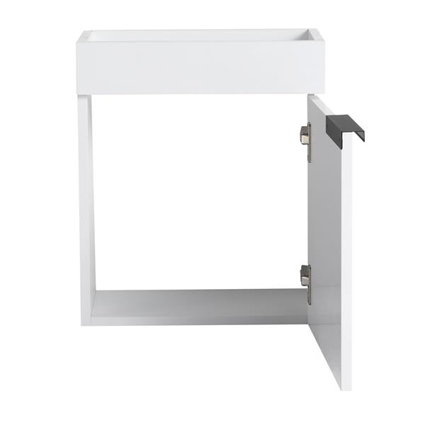 Soft Close Doors Bathroom Vanity With Sink,16 Inch  For Small Bathroom