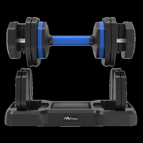 Adjustable Dumbbell - 55lb Single Dumbbell with Anti-Slip Handle, Fast Adjust Weight by Turning Handle with Tray, Exercise Fitness Dumbbell Suitable for Full Body Workout