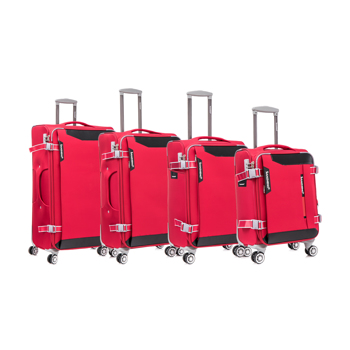 Softside Upright Luggage Set Expandable, Lightweight,4-Piece (20//24/28/32) ,Red