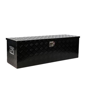 48 Inch Heavy Duty Aluminum Stripes Plated Tool long Box Pick Up Truck Bed RV Trailer Toolbox Storage Organizer, Waterproof Underbody Tool Box Storage with Lock and Key (48\\"×15.2\\"×15.2\\")